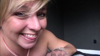 Blonde MILF Brianna Beach teaches her stepson to masturbate