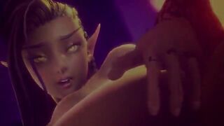 Elaisha is too hot to refuse her lover [4K, 60FPS, 3D Hentai Game]