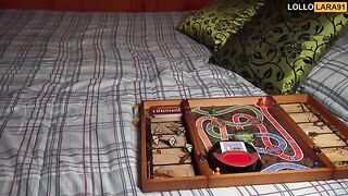 Playful brunette Lara Manara fucks like a slut after playing Jumanji