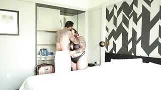 Cheating wife fucks a guest in the hotel, showcasing her wild side