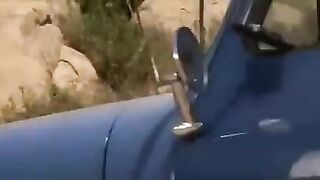 The driver tore the ass of a passenger on the road eporn