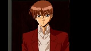 Hentai Girl with big eyes is professional in blowing dicks