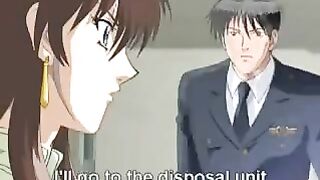 Hentai Girl with big eyes is professional in blowing dicks