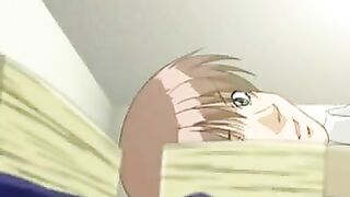 Hentai Girl with big eyes is professional in blowing dicks