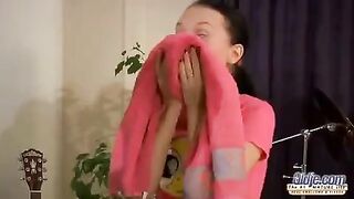 An aged guy fucked in his ass by a young girl
