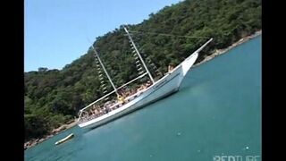 Girls are ready to have sex on the yacht, and it's not a secret