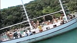 Girls are ready to have sex on the yacht, and it's not a secret