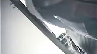 The employee set up a camera under the skirt of the checkout girl