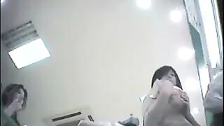 The employee set up a camera under the skirt of the checkout girl