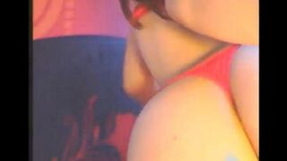 Girl seduces herself with a vibrator in all holes