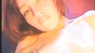 Girl seduces herself with a vibrator in all holes
