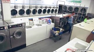 A man fucked pretty Dillion Harper in the laundry