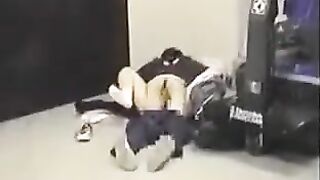 The guy exposed himself and his girlfriend began to fuck in the ass