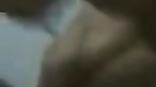 The chubby wife is dancing naked in front of her husband
