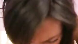 A cute Russian girl gently sits on a cock, her ass is magnificent