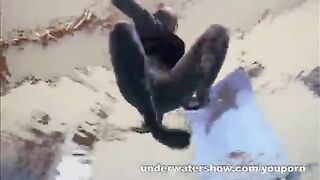 A hot girl is fucking in the swimming pool