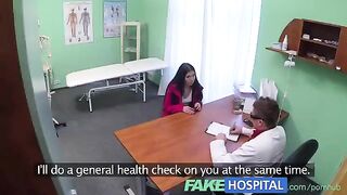 A doctor makes an examination of a patient using his tongue in this hot video
