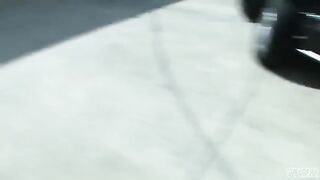 Blonde in yellow dress gets banged on the parking lot by a stranger
