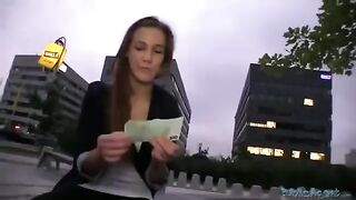 A cute beauty got fucked right on the public street