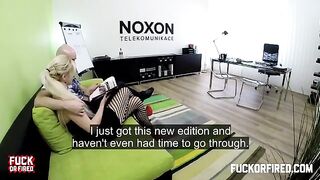 Fucking with sexy secretary in the workplace is amazing