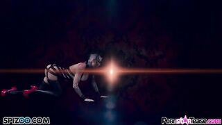 Hot woman Christy Mack in leather suit masturbating her sweet pussy