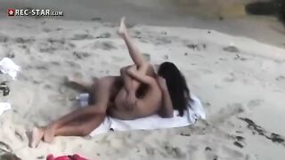 Real hidden shooting on the beach with sexy girls in bikini