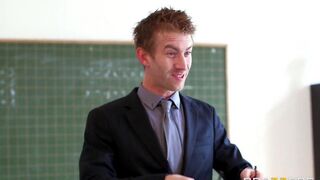 A teacher has sex with a bad student in this hot vid