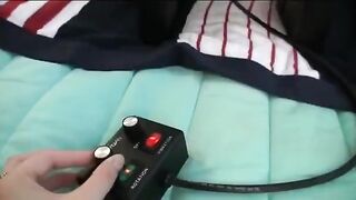Three girls have fun and experiment with their bodies