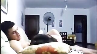 Another evening, the couple decided to enjoy each other on the couch