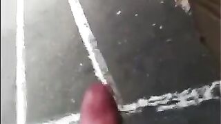 A man can jerk his big cock right on the street and bring himself to orgasm