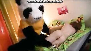Plush Mishka, a pervert, gets fucked by his sexy mistress