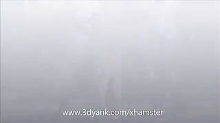 Babe from anime fucked by two big monsters