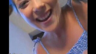 Midget man fucked babysitter with small natural tits