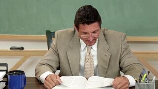 A cute baby girl sucks her teacher's cock to get a good mark
