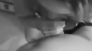 The girl is not shy about taking a dick and sperm in her mouth, showcasing her bold oral skills