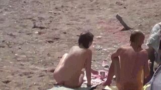 Bunch of wet pussies in the sea bath water