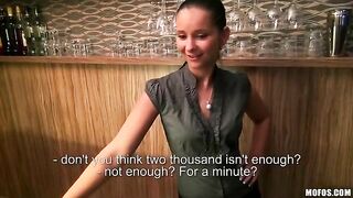 Beautiful bartender agreed to fuck, a steamy POV encounter