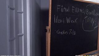 A student fucks her teacher in a steamy classroom encounter