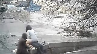 The guy shoots sex with strangers on the street