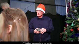The old people in the crowd fucked Snow Maiden with big tits