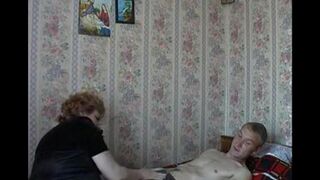 The old woman fucks her son on a hidden camera