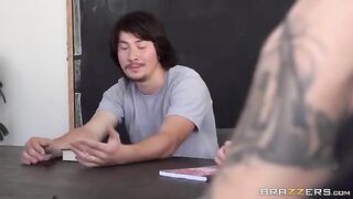 Bought sex-toy and tied the girl to bed to fuck