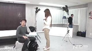 Japanese girl at porn casting