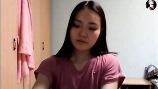 A man fucked a pretty Kazakh girl via Skype