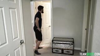 A red-haired girl has sweet sex in her bedroom