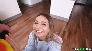 The blonde is talking about herself on her channel, it’s very interesting!