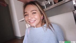 The blonde is talking about herself on her channel, it’s very interesting!