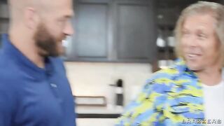 A girl gets attention from two guys and has sex with them