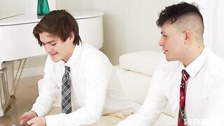 A couple of secret crushes get down and dirty on the bed