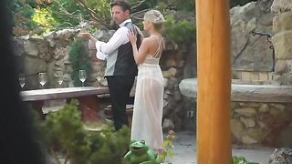 A married couple on their honeymoon gets fucked by two friends